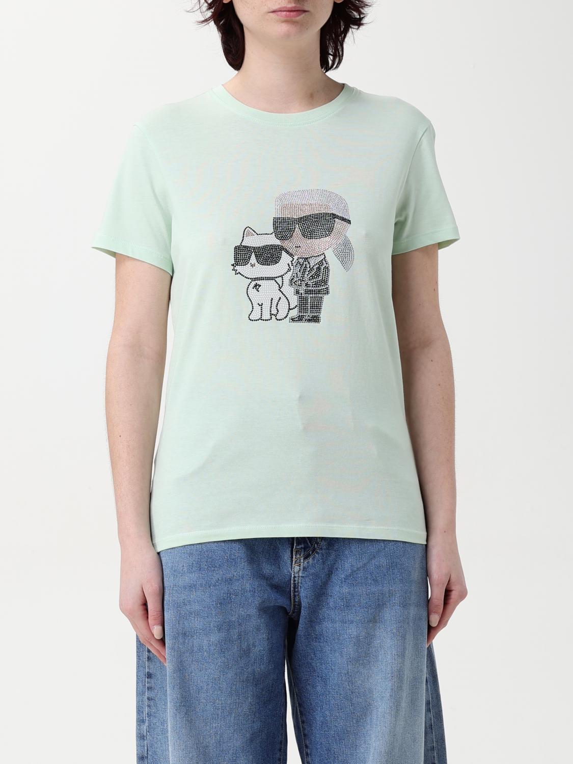 Shop Karl Lagerfeld T-shirt Woman Color Green In Grün