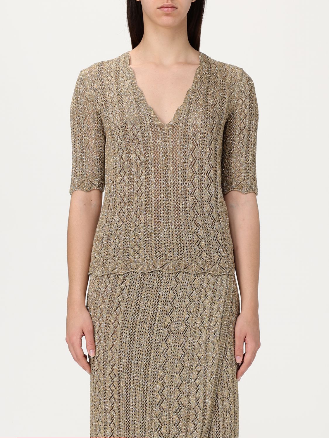 Shop Twinset Sweater Woman Color Gold