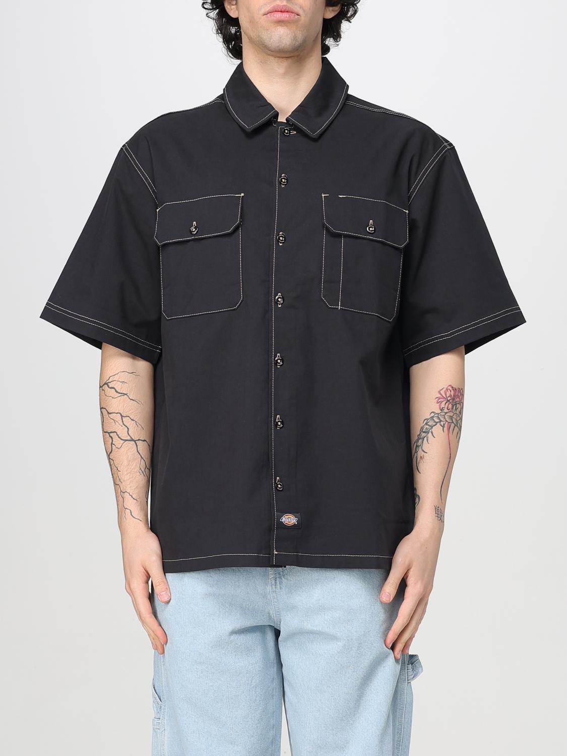 Dickies Riverbend Short Sleeve Button-up Work Shirt In Schwarz