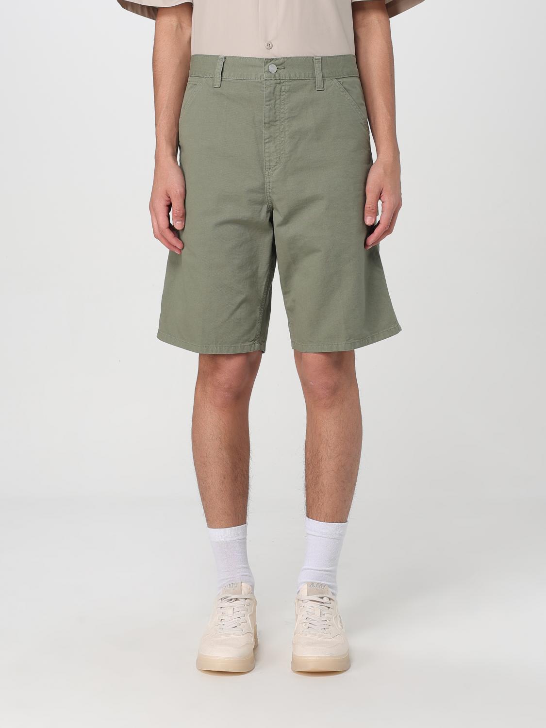 Carhartt Man Shorts & Bermuda Shorts Military Green Size 34 Cotton In Grün