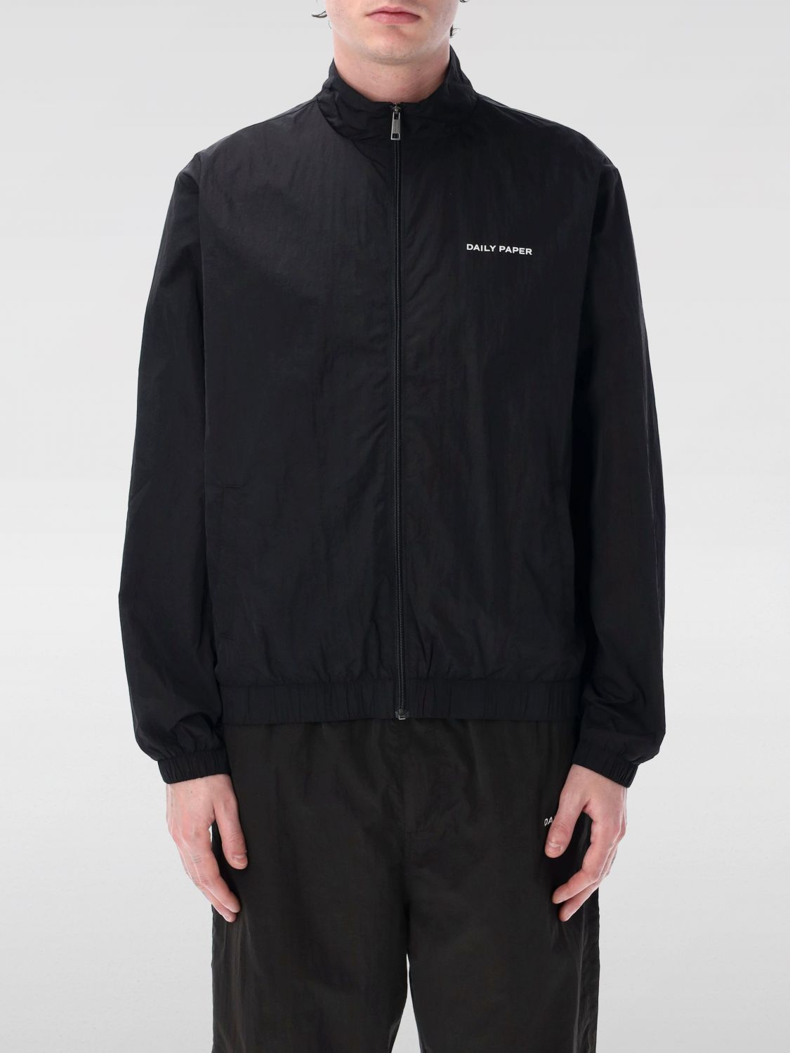 Daily Paper Eward Jacket With Stand-up Collar In Black