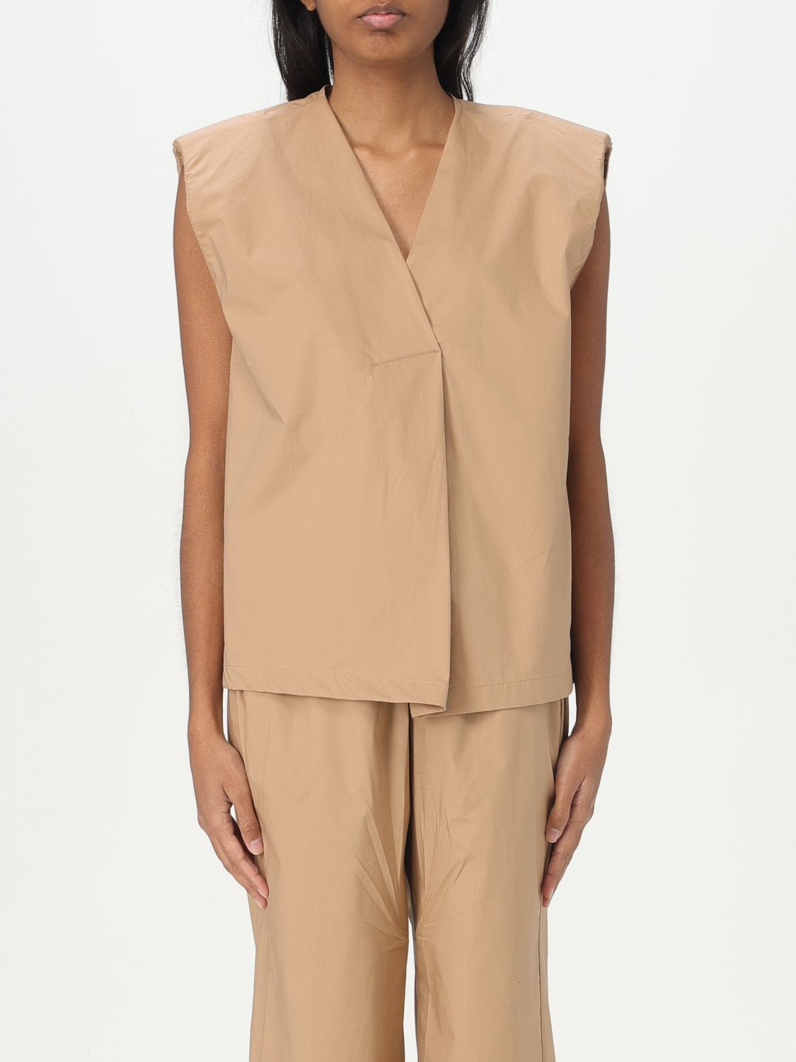 Shop Kaos Top Woman Color Camel