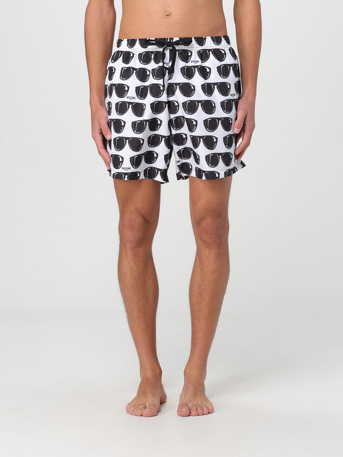Moschino Printed Nylon Beach Boxer Shorts In Multicolor