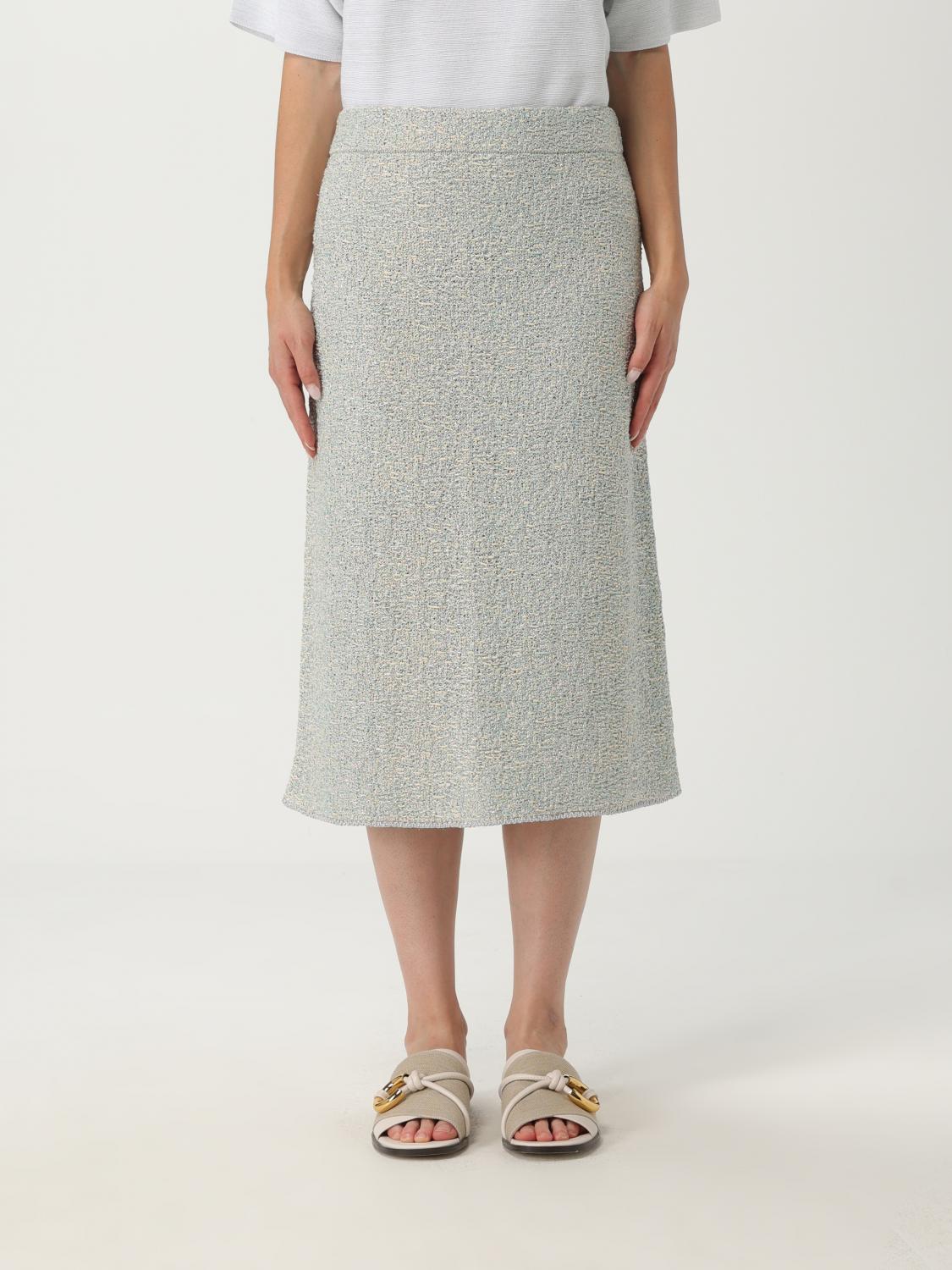 Fabiana Filippi Metallic-accented Cotton Blend Skirt In Gray