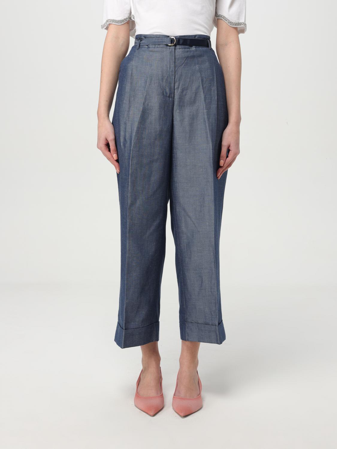 Liu •jo Pants Liu Jo Woman Color Gnawed Blue In Gnawed Blue