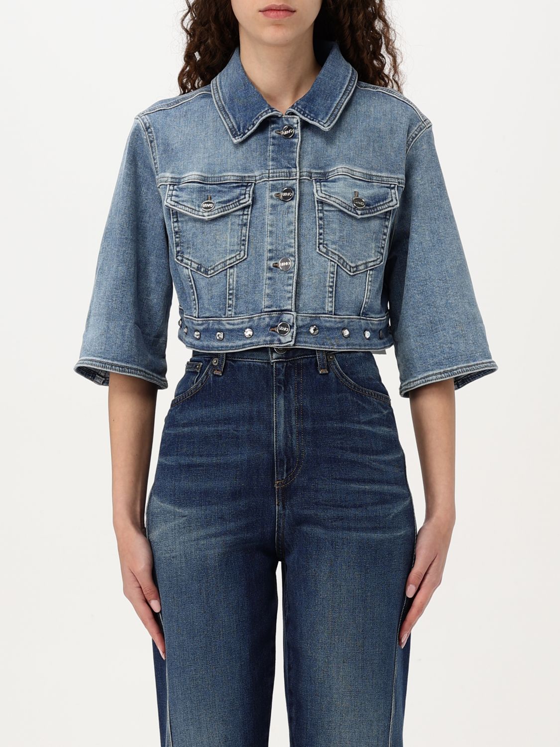 LIU •JO JACKET LIU JO WOMAN COLOR DENIM G75795028