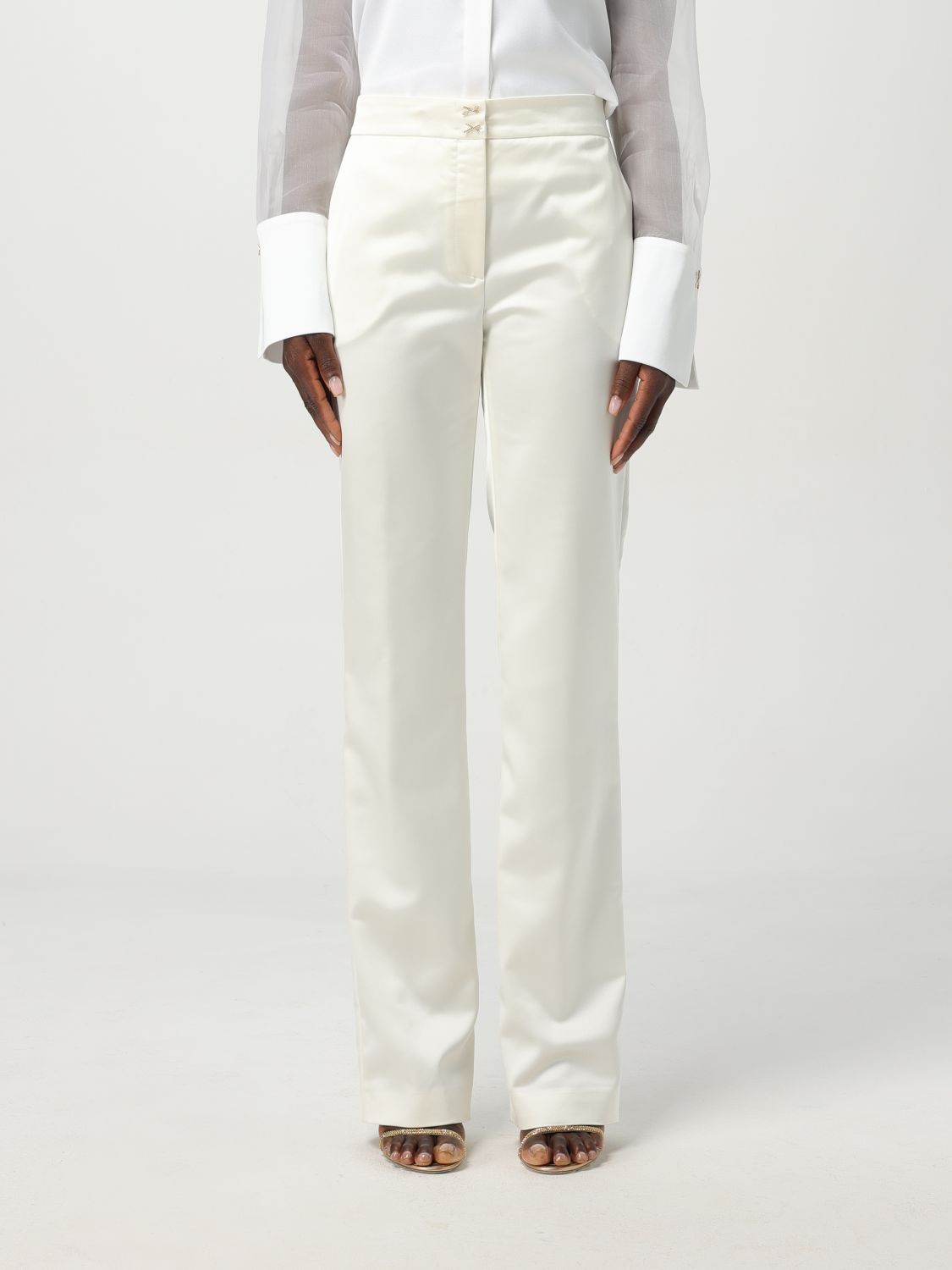 GENNY PANTS GENNY WOMAN COLOR WHITE G75858001
