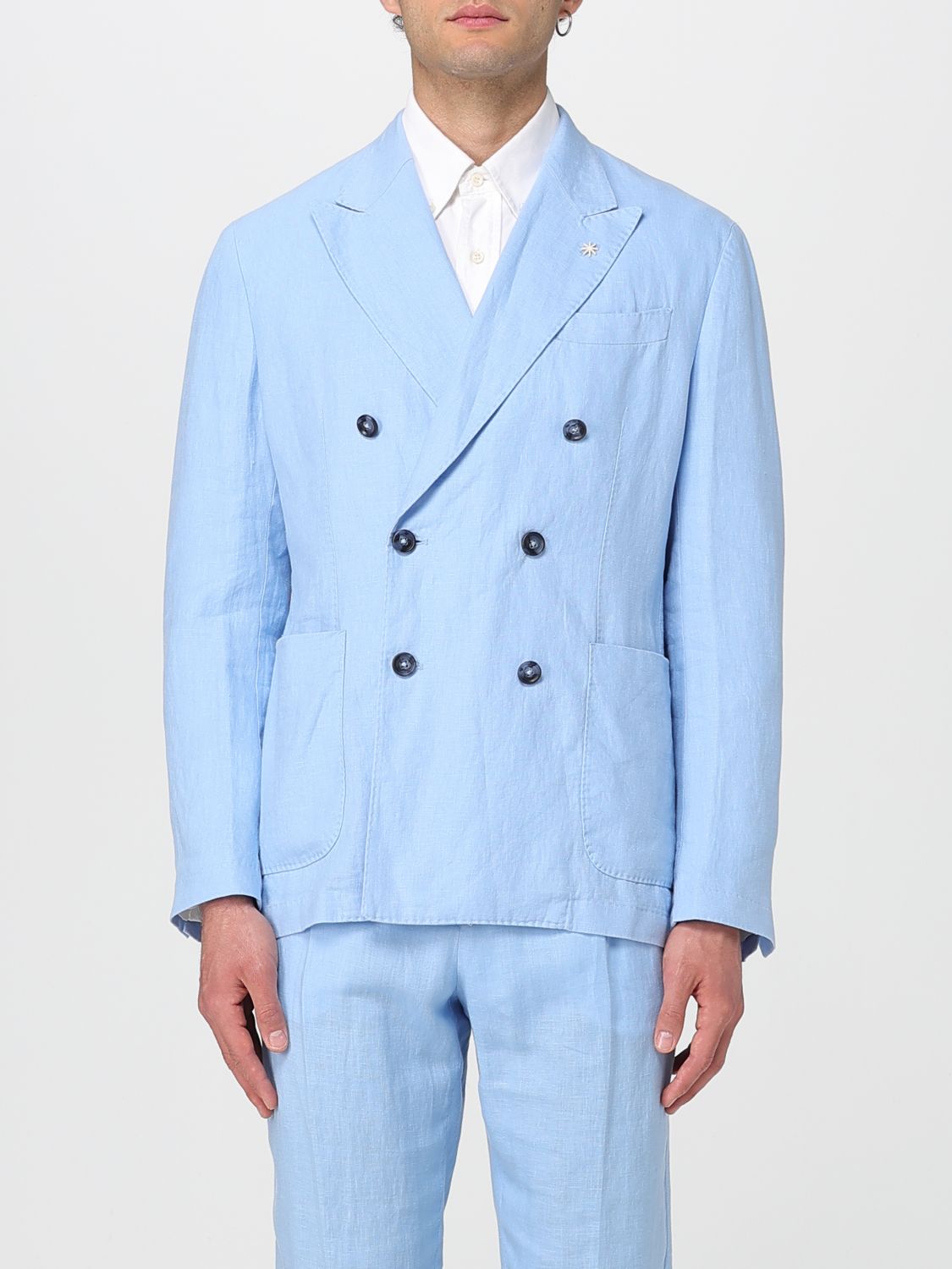Manuel Ritz Blazer  Men Color Gnawed Blue