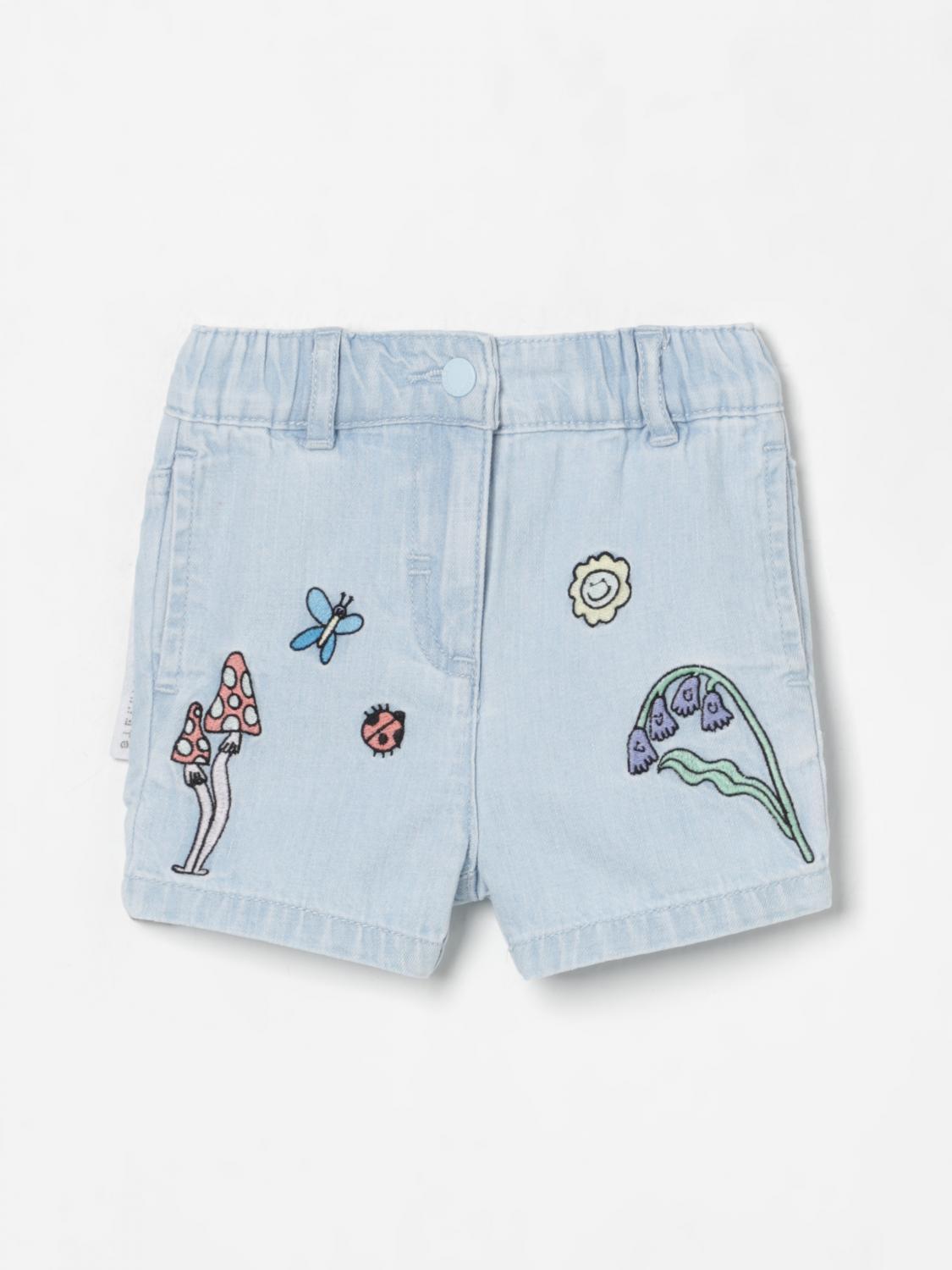 STELLA MCCARTNEY KIDS Shorts Kids color Gnawed Blue　STELLA MCCARTNEY KIDS ショーツ キッズカラー Gnawed Blue STELLA