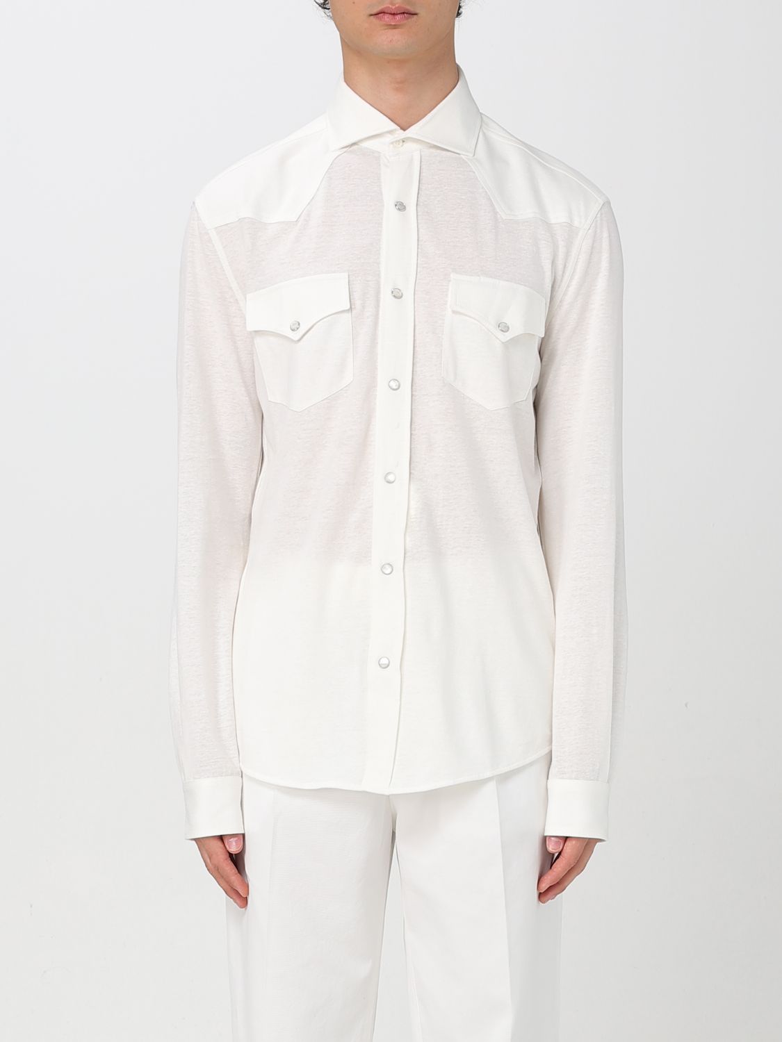 Brunello Cucinelli Pocketed Leisure Fit Shirt