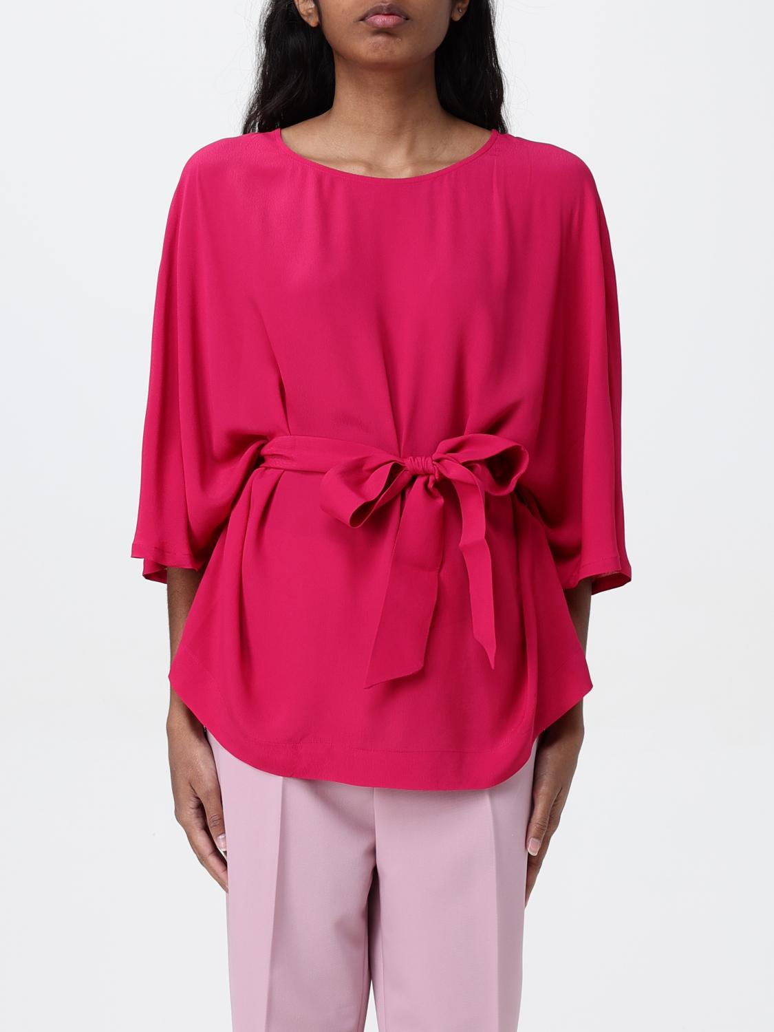 Liu •jo Liu Jo Crewneck Crepe T In Pink