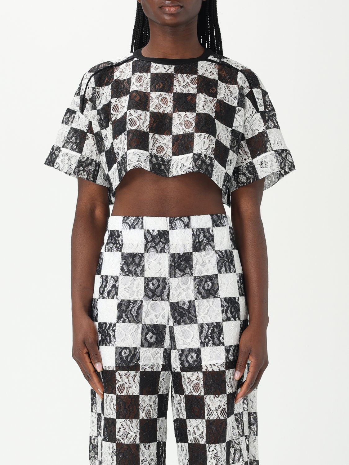 Shop Pinko Top  Woman Color White In ホワイト