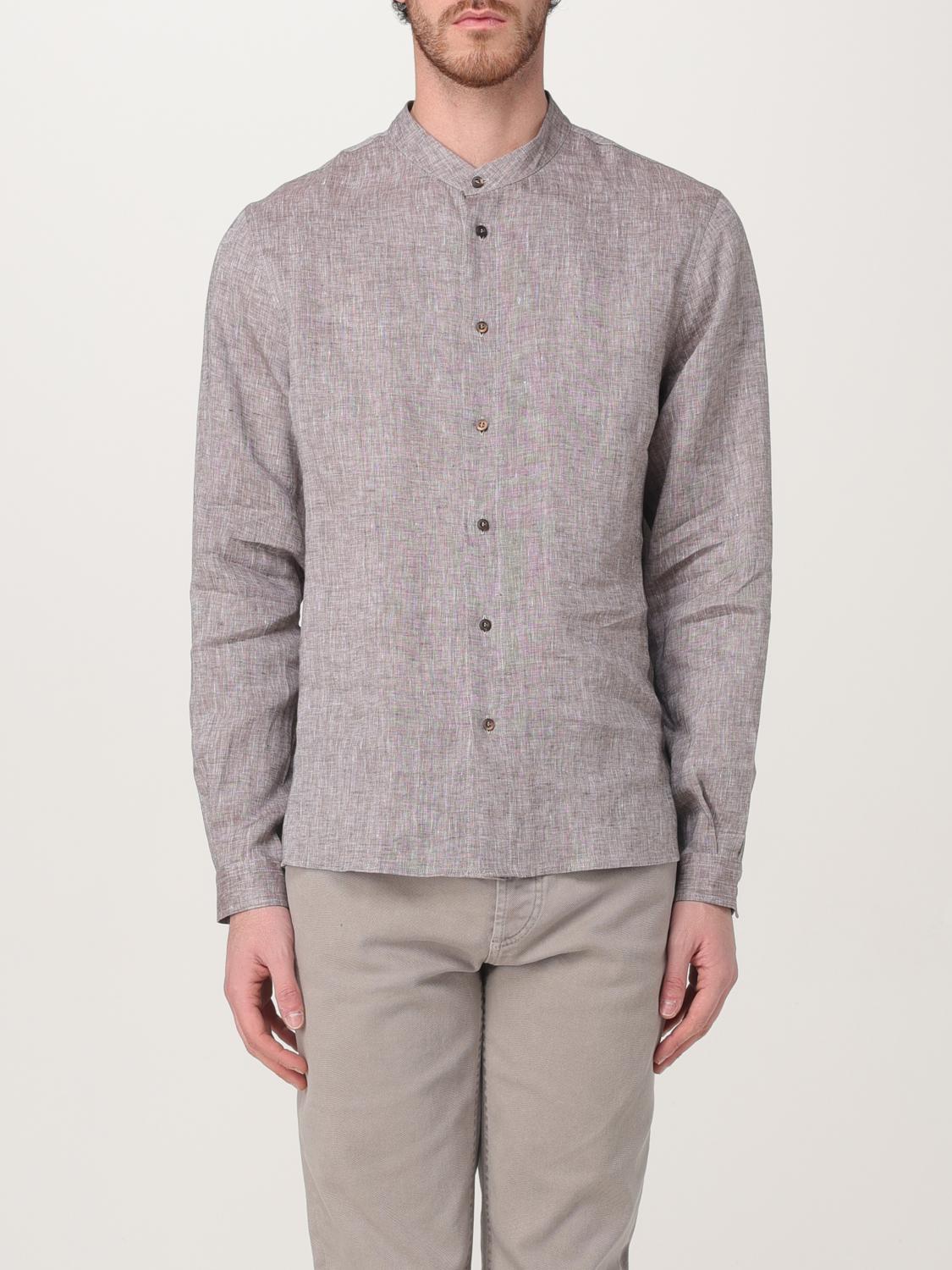 Brunello Cucinelli Light Brown Button-down Shirt In Brown