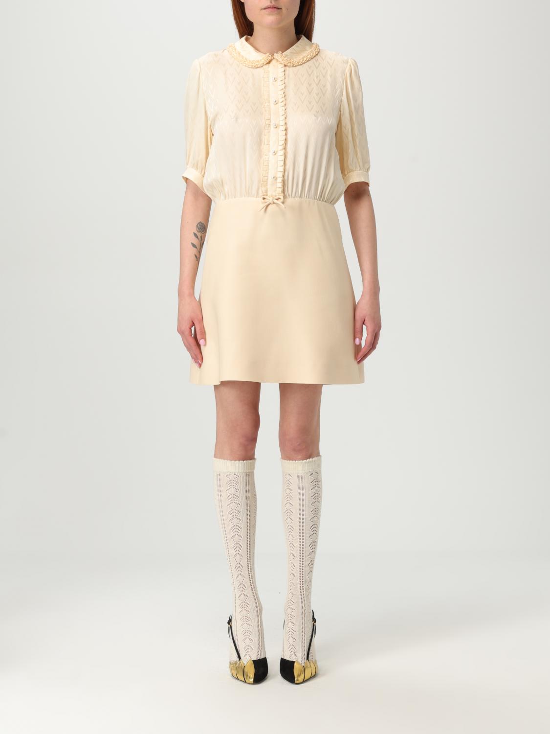 Valentino Women's Crepe Couture Short Dress In Neutral