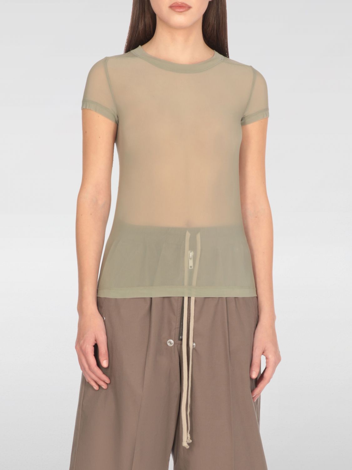 Rick Owens T-shirt  In Tessuto Tecnico Stretch