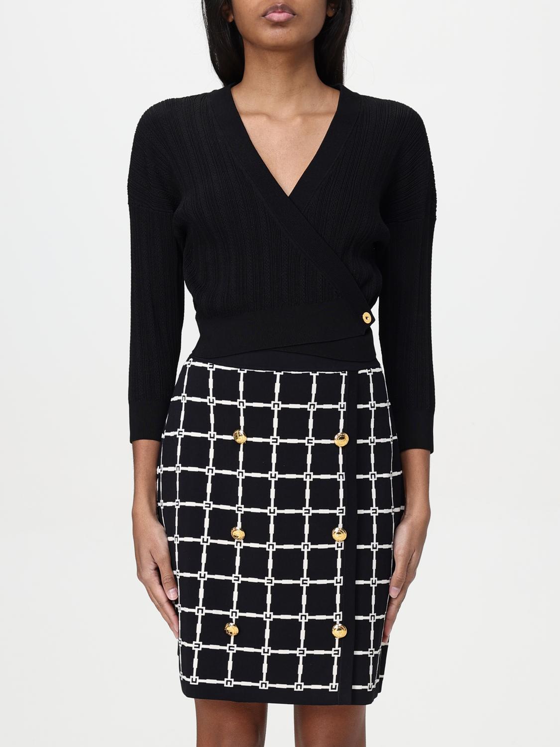Elisabetta Franchi Cardigan Woman Color Black In Black