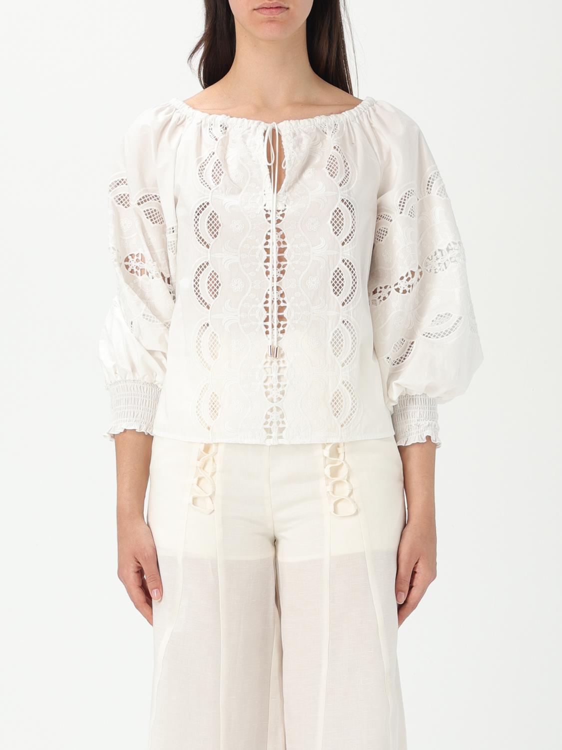 Liu •jo Liu Jo White Cotton Blouse In アイボリー