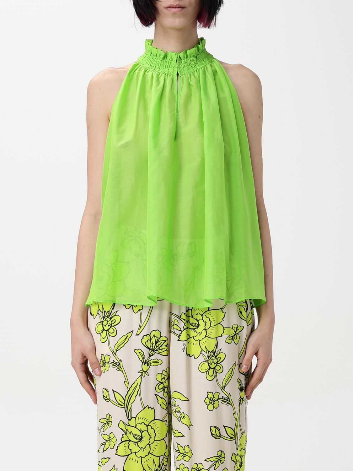 Shop Liu •jo Top Liu Jo Woman Color Green