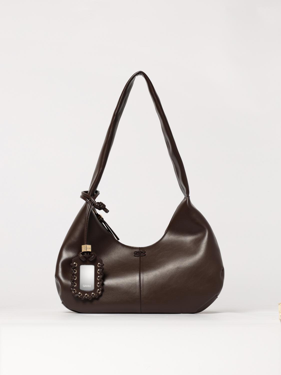 Ganni Crossbody Bags Woman Color Brown In Brown