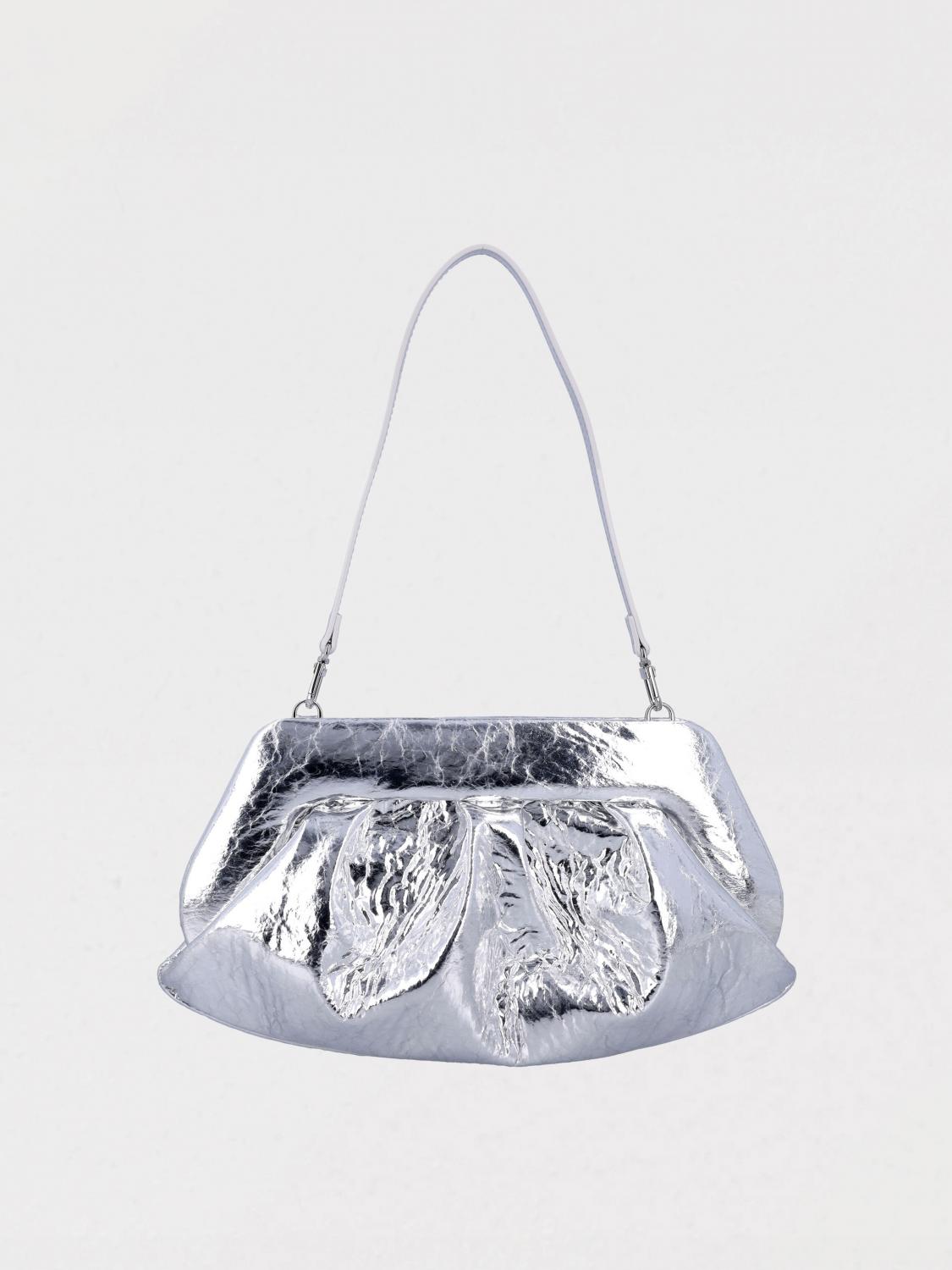 Themoirè Clutch  Woman Color Silver In Silver