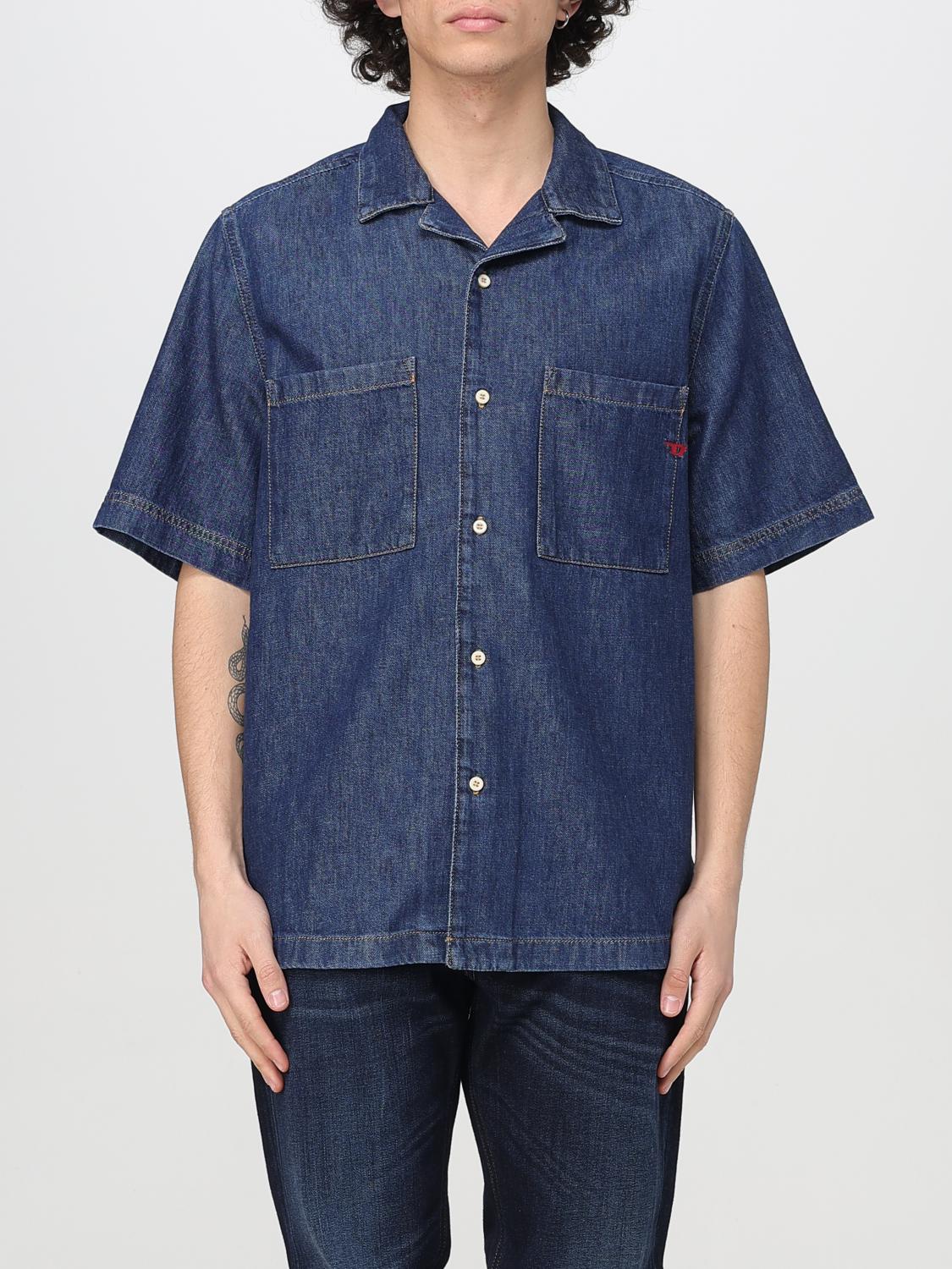 Shop Diesel Shirt Men Color Blue