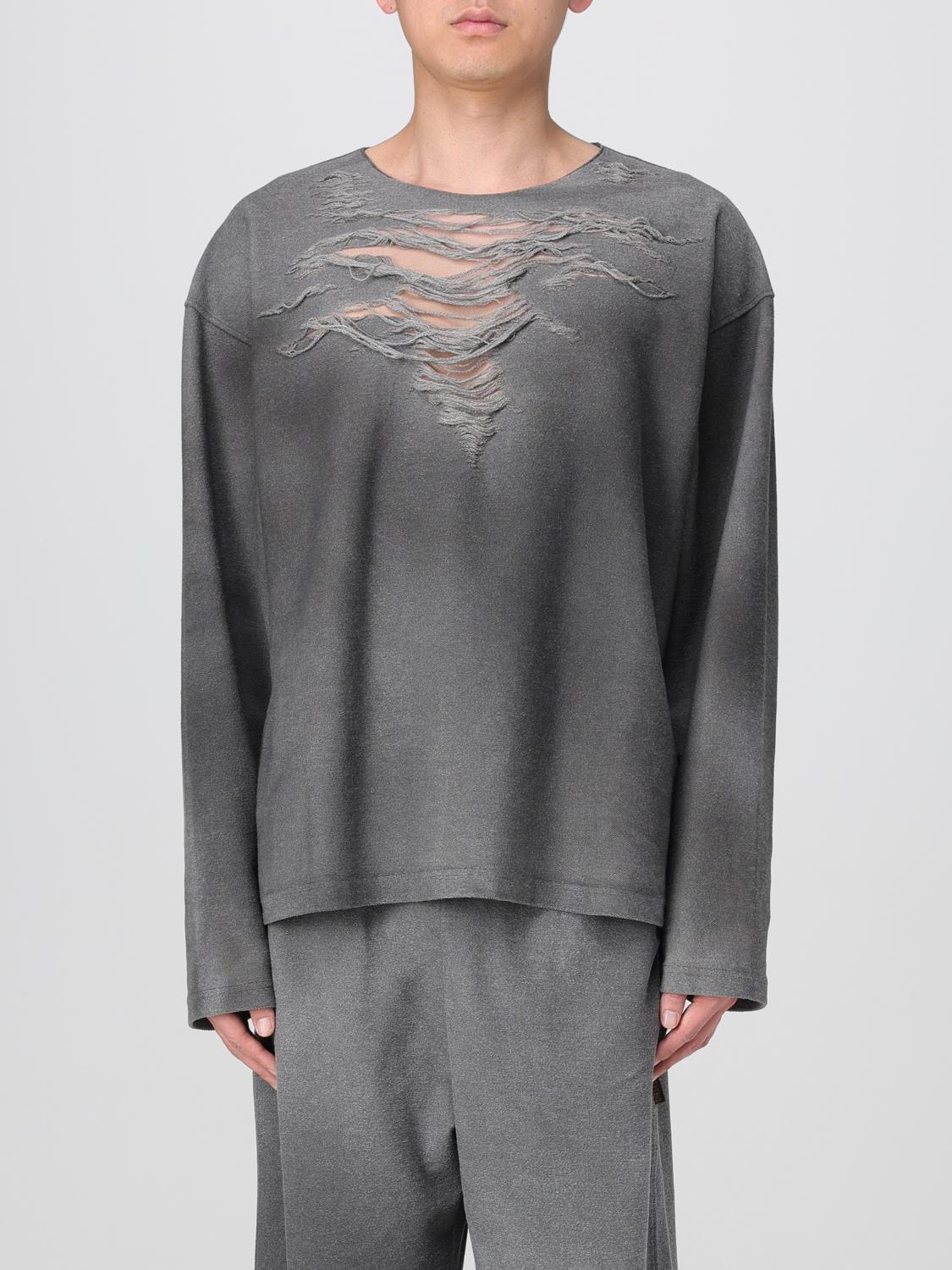 Diesel Felpa S-ruben In Misto Cotone Stretch Grigio Uomo In Grey