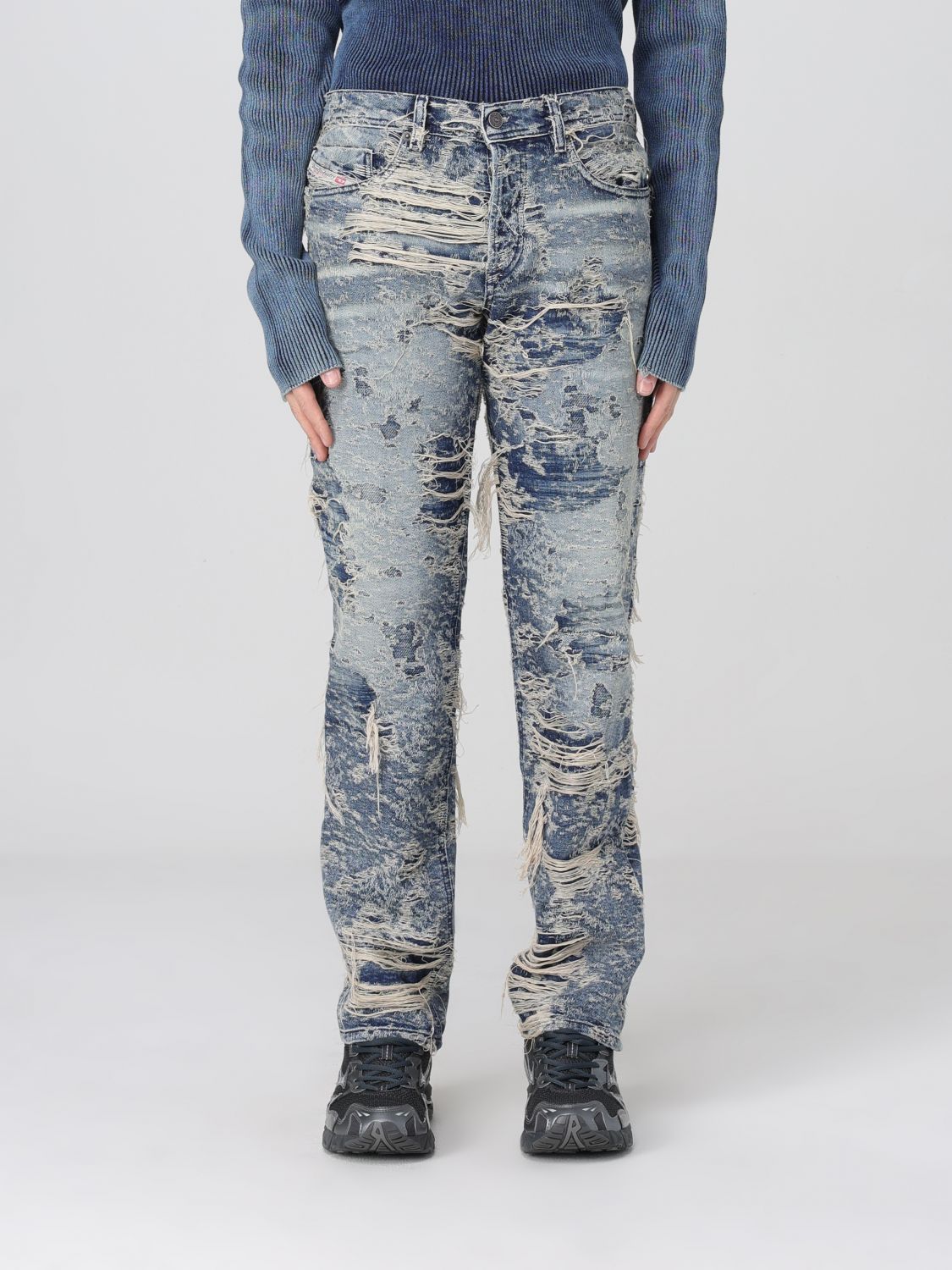 Diesel Regular Distressed Jeans 2023 D-finitive 09m04 In Blue