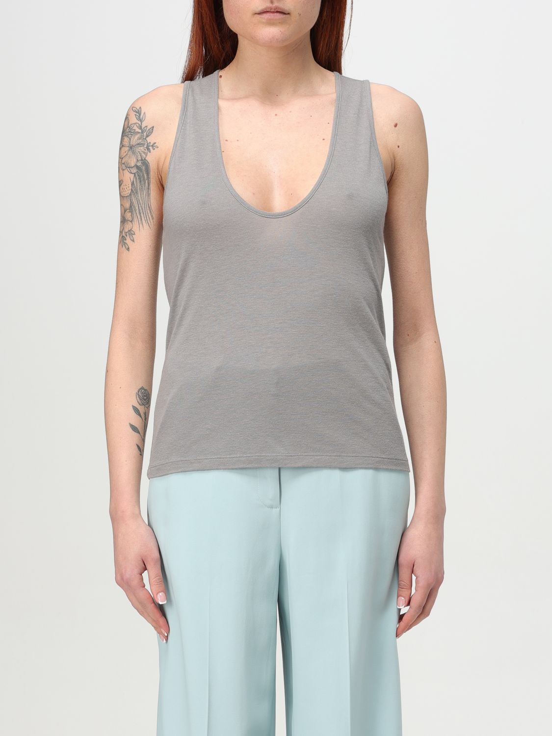 LOULOU STUDIO TOP LOU LOU STUDIO WOMAN COLOR GREY G76529020