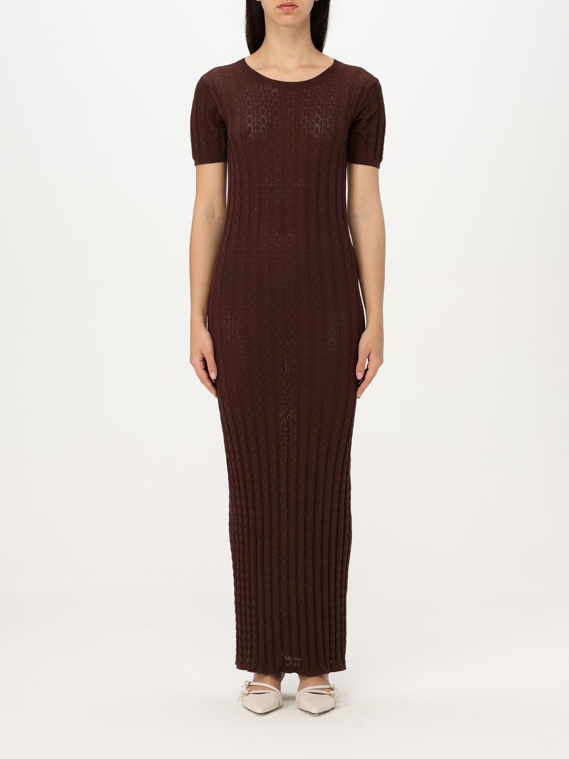 LOULOU STUDIO DRESS LOU LOU STUDIO WOMAN COLOR BROWN G76537032