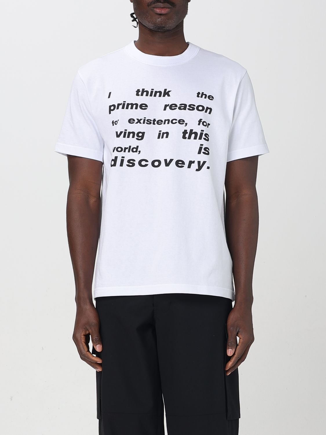 Shop Sacai T-shirt Men Color White