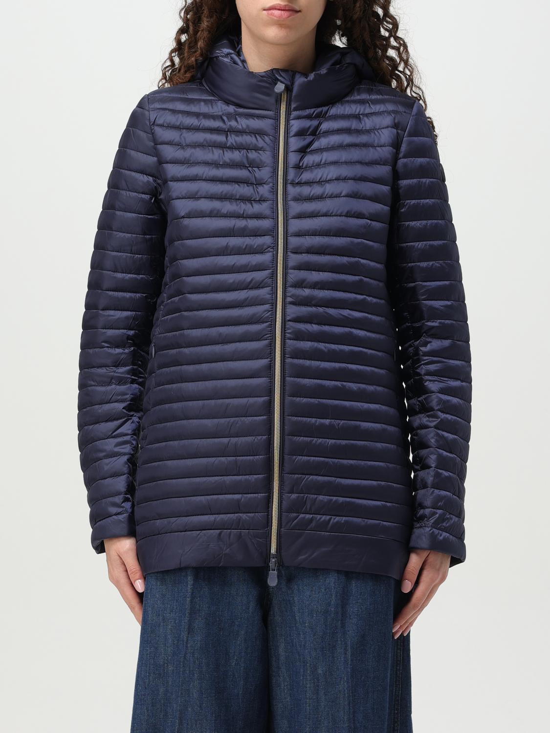 Save The Duck Morena Blaue Kapuzenjacke In Schwarz