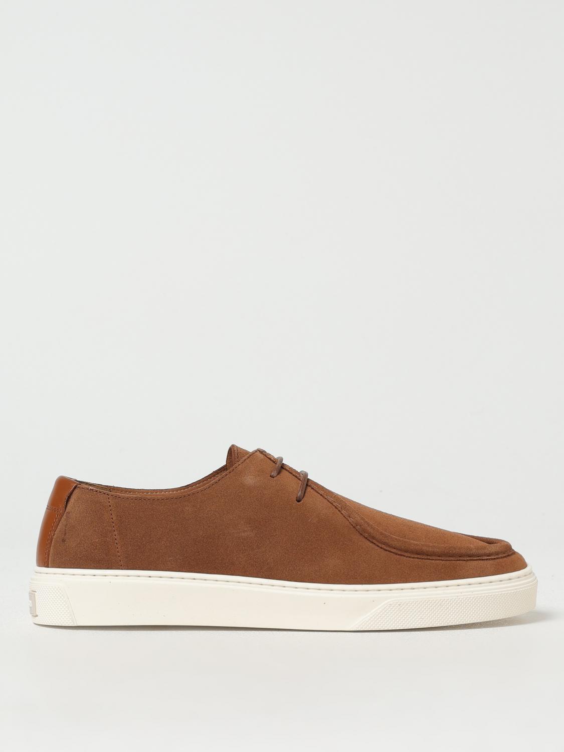 Woolrich Stitched Suede Low-profile Sneakers In Brown