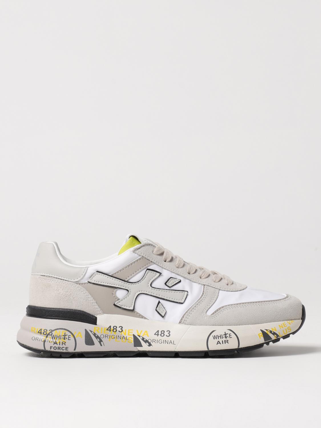 Premiata Mick Sneakers In Grey Suede And Fabric In Gray