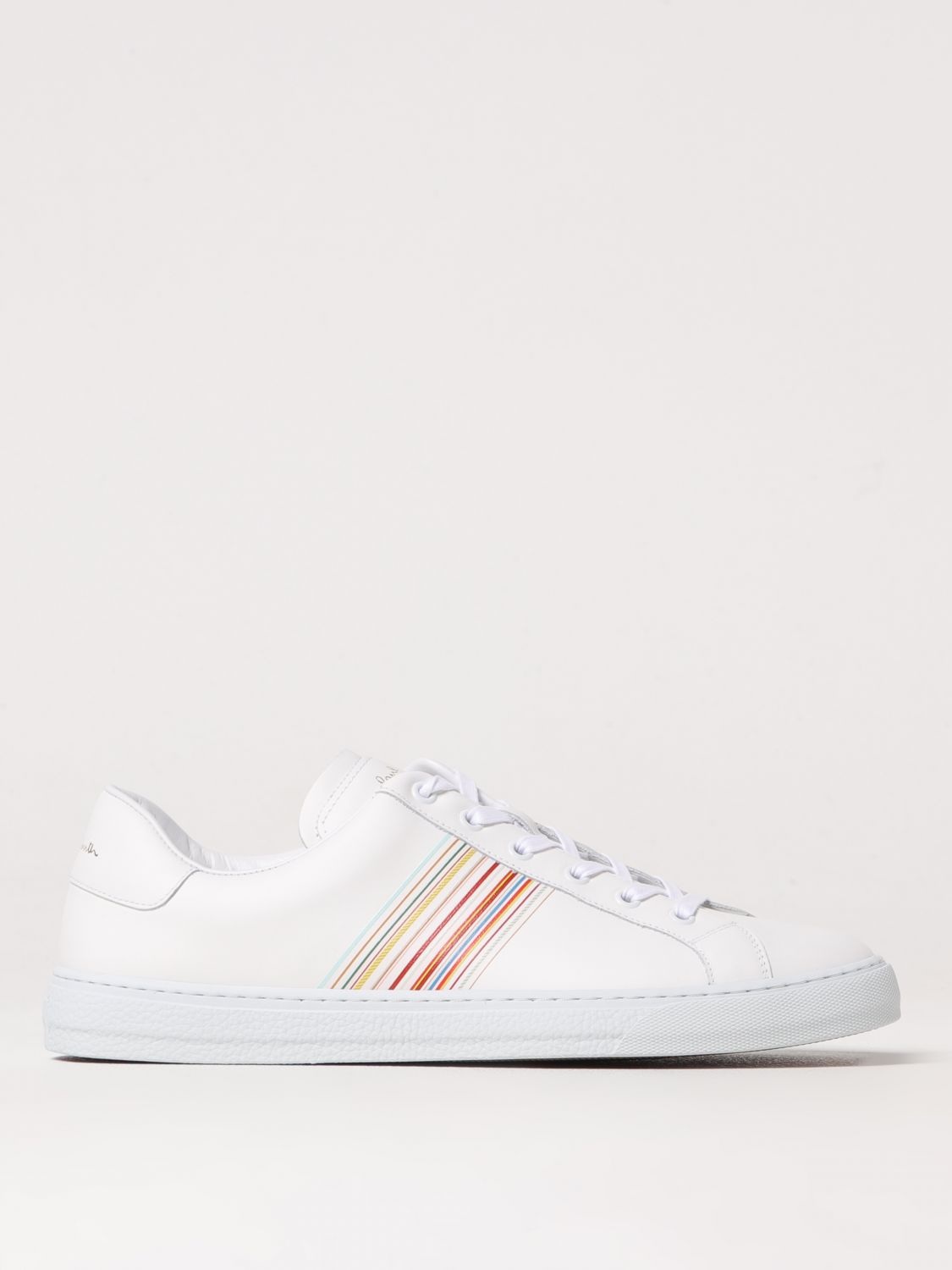 Paul Smith Hansen Sneakers With Multicolor Stripe Detail In White