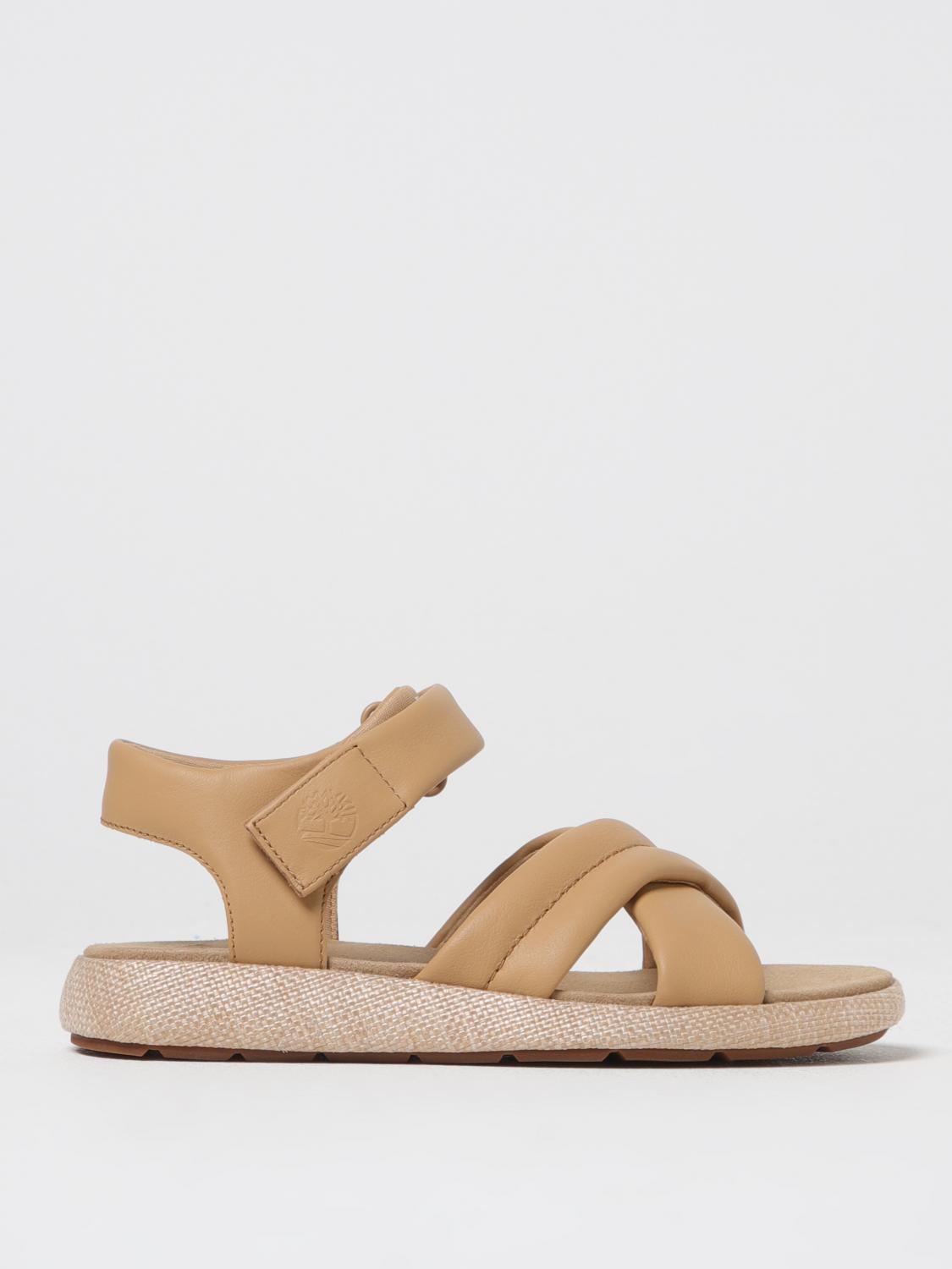 Timberland Flat Sandals  Woman Color Beige In Beige
