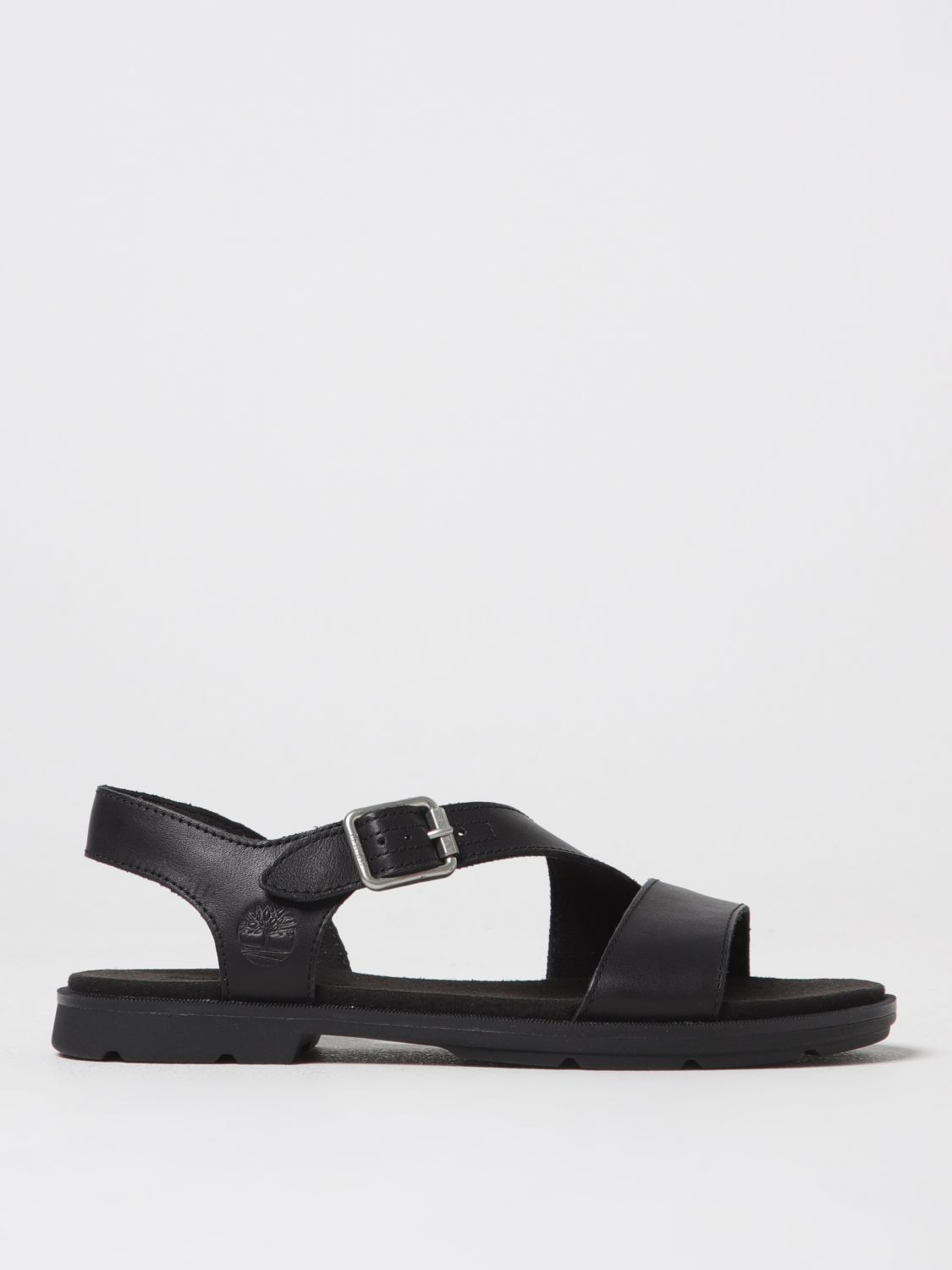 Timberland Bay Backstrap Sandal Buckle Detail In Schwarz