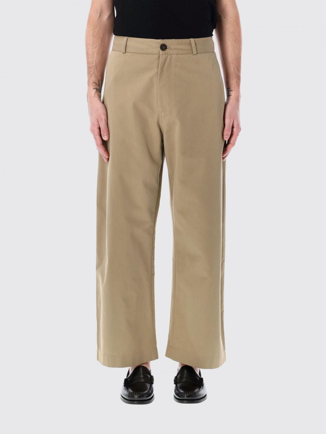 Studio Nicholson Relaxed-fit Chino Pants With Buttoned Pockets In Brown
