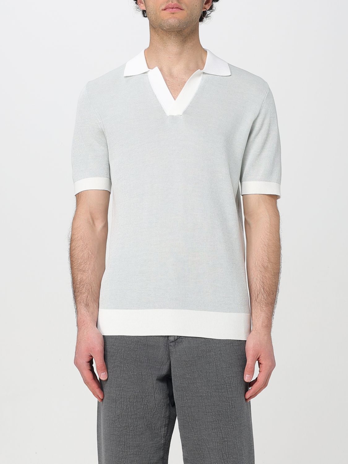 Shop Paolo Pecora Polo Shirt Men Color White