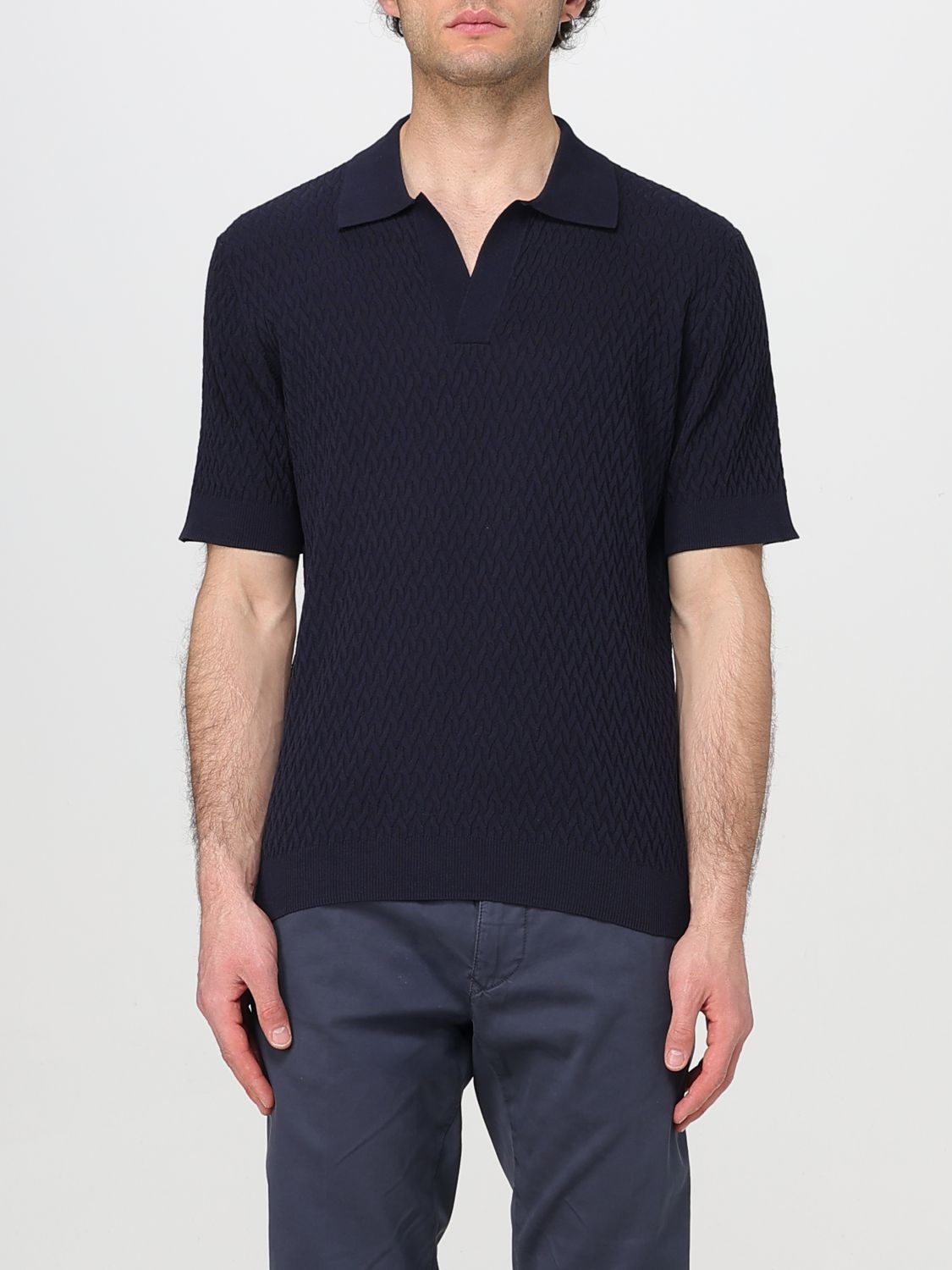 Shop Paolo Pecora Polo Shirt Men Color Blue