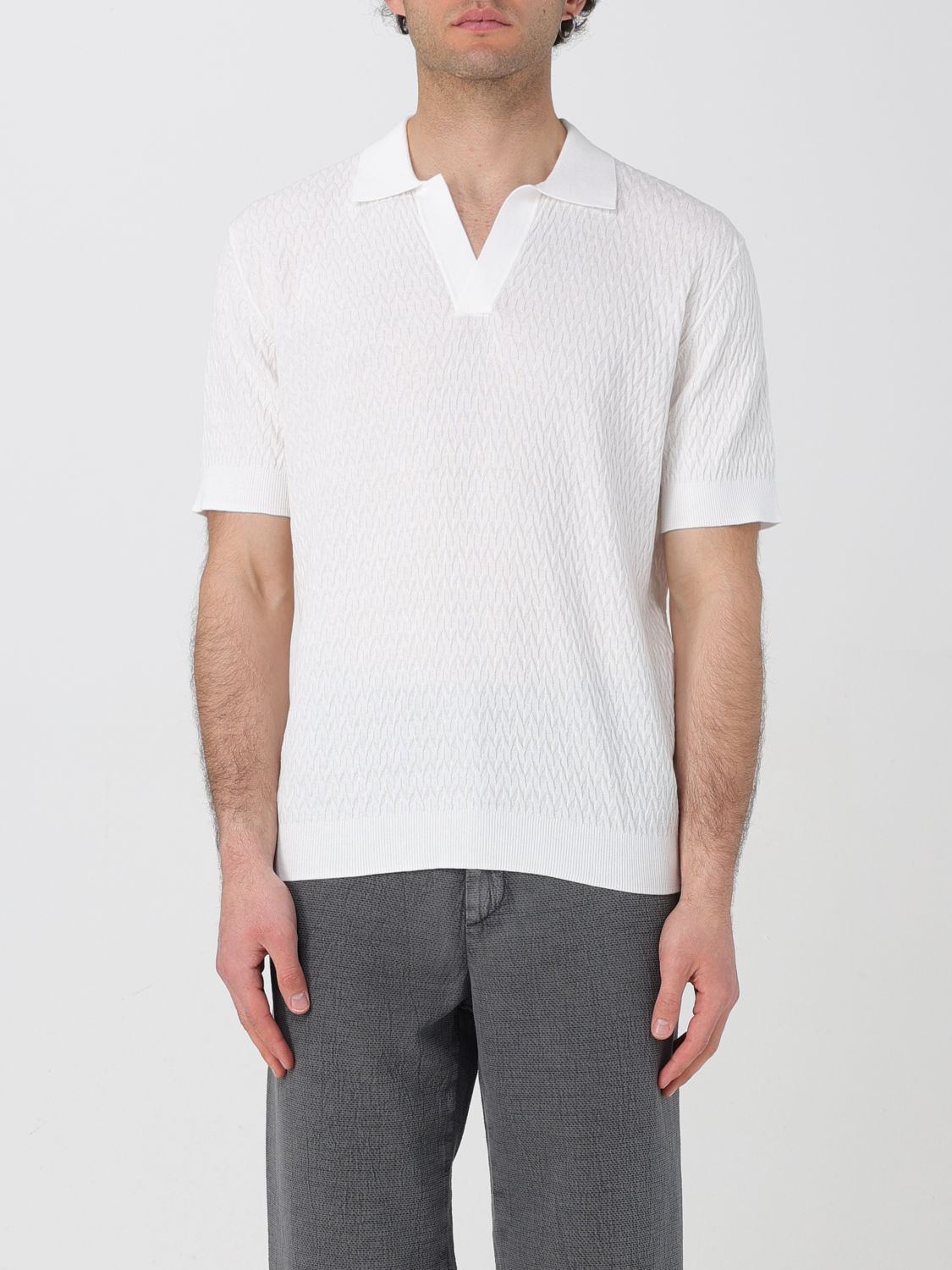 Shop Paolo Pecora Polo Shirt Men Color White