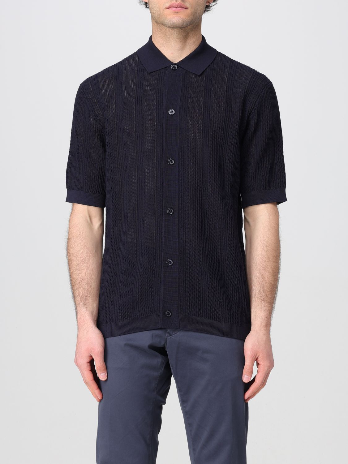 Shop Paolo Pecora Polo Shirt Men Color Blue