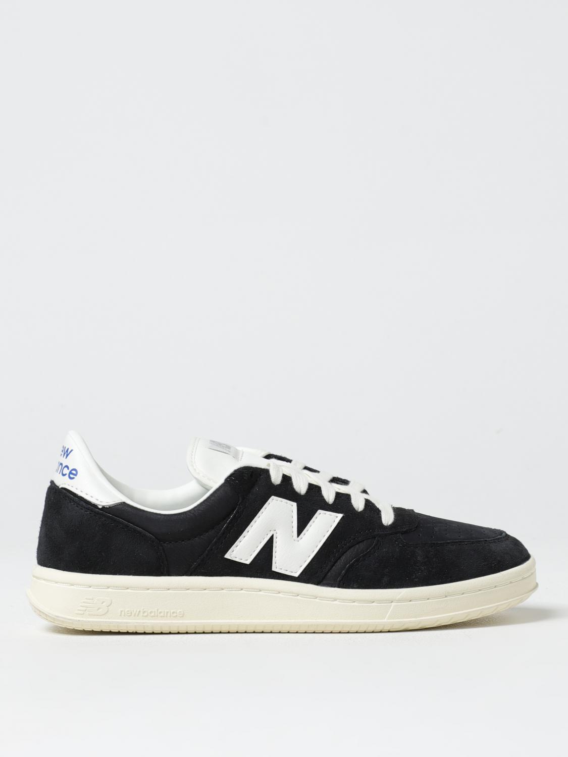 New Balance Mens T500 Suede Low-top Trainers Black Sea Salt In Black
