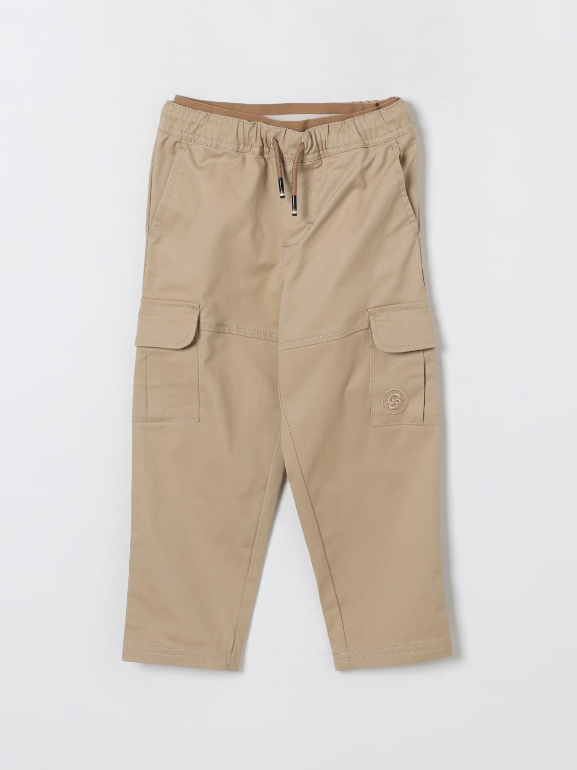 Hugo Boss Pants Boss Kids Color Beige In Beige
