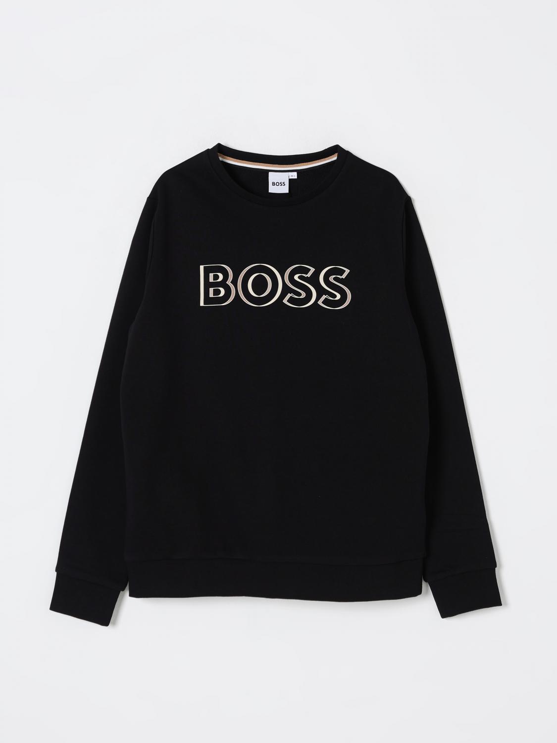 Hugo Boss Sweater Boss Kids Color Black In Black