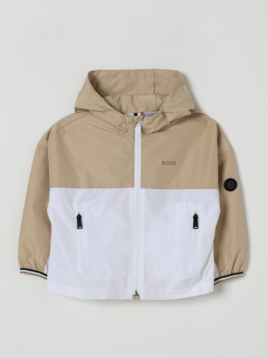 Hugo Boss Coat Boss Kids Color Beige