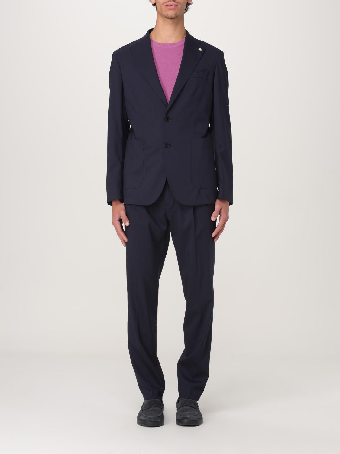 Manuel Ritz Suit Men Color Blue In Blue