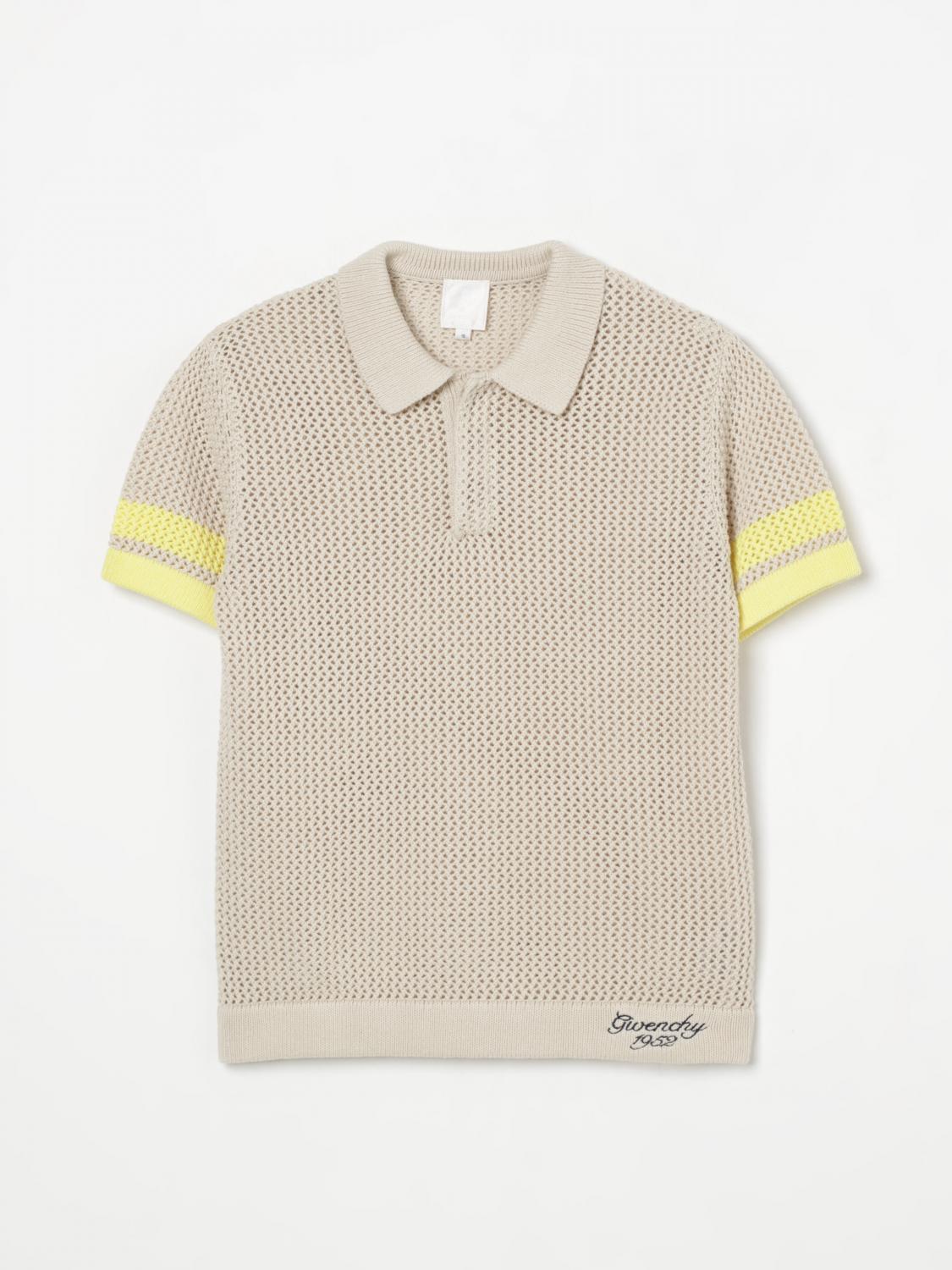 Givenchy Knitted Polo Shirt In Beige