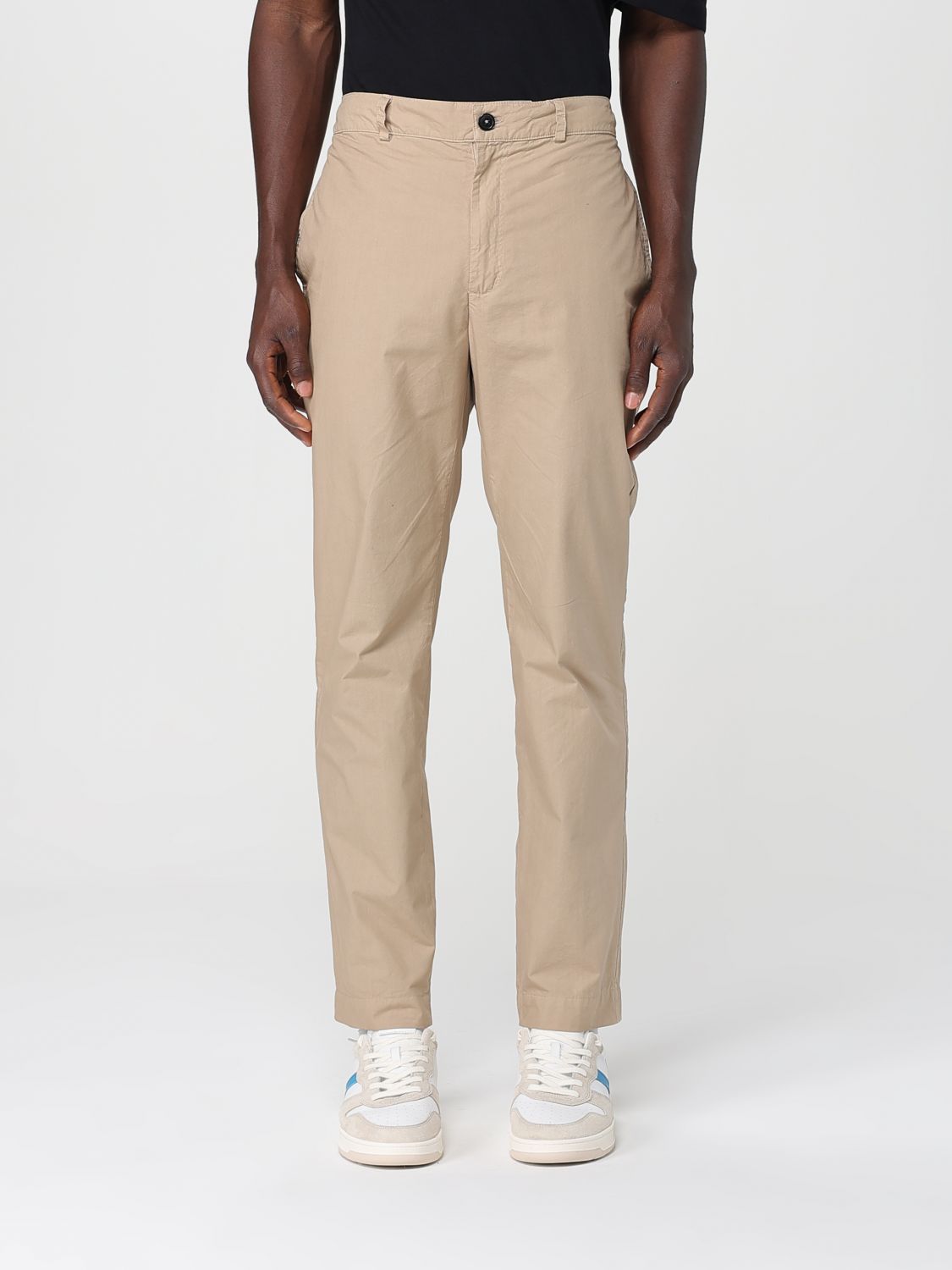 Grifoni Man Pants Beige Size 40 Cotton, Elastane