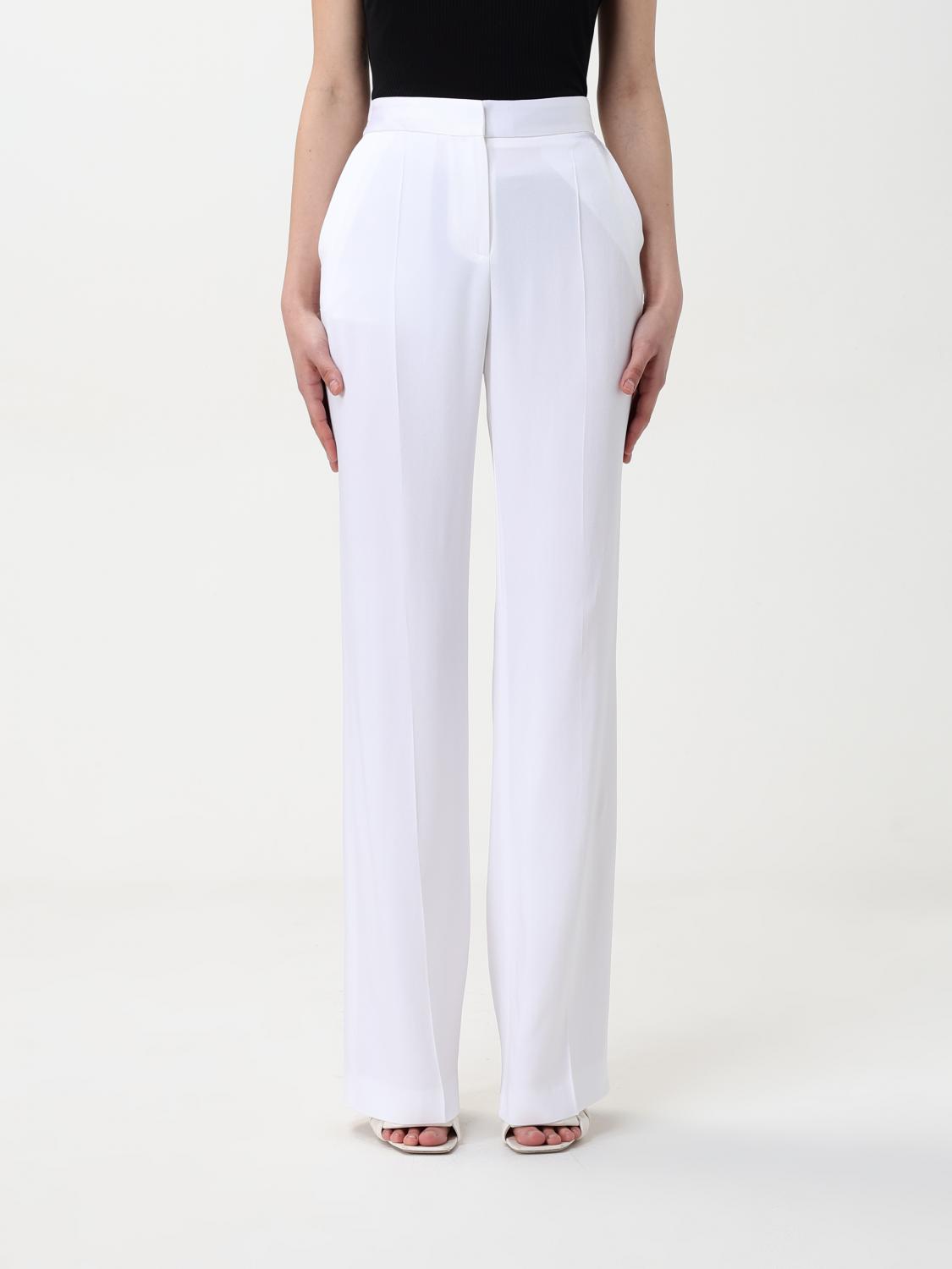 Hugo Boss Pants Boss Woman Color White In White