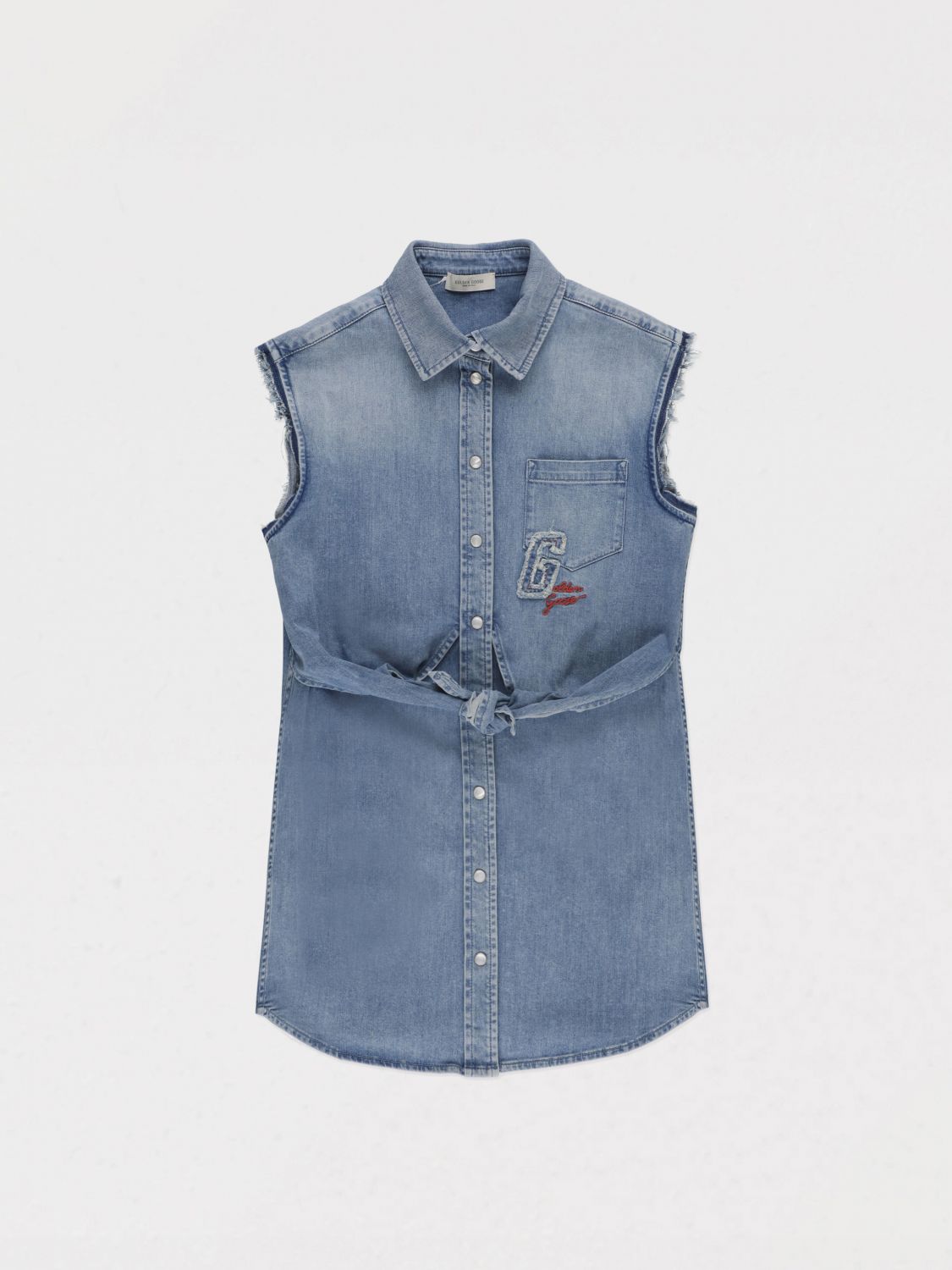 Golden Goose Dress Kids Color Blue In Blue